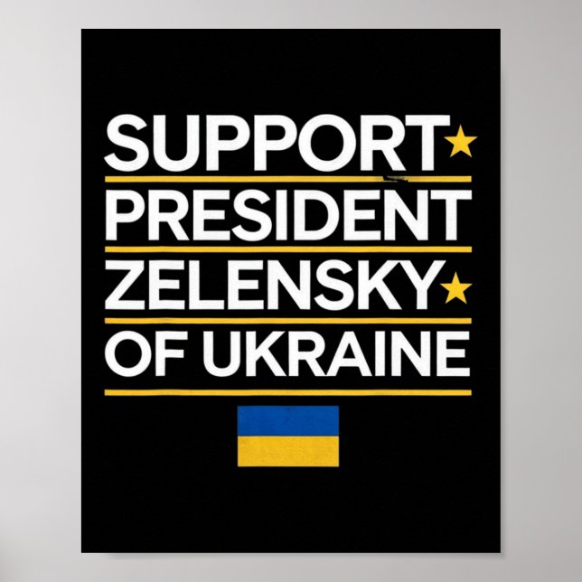 Póster Me mantengo con el presidente Zelenski - Me manten (Frente)