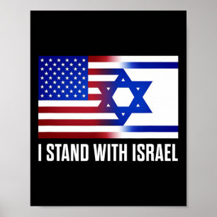 Póster Me Mantengo Con Israel Camiseta Patriótica Usa E I