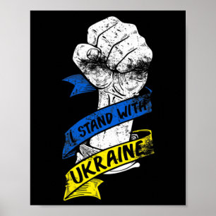 Póster Me mantengo con la cinta de poder de la bandera de