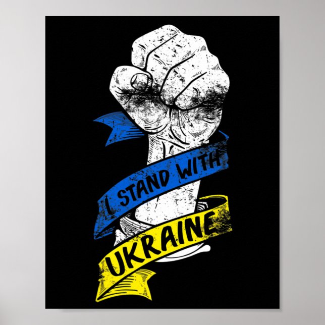 Póster Me mantengo con la cinta de poder de la bandera de (Frente)