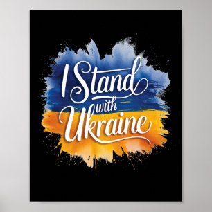 Póster Me mantengo con Ucrania Apoyo Patriótico Paz Ucran