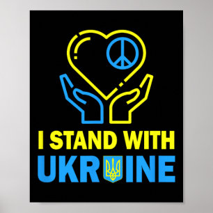 Póster Me Mantengo Con Ucrania Camisetas De Bandera Ucran