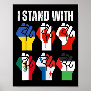 Póster Me mantengo con Ucrania Canadá Groenlandia México 