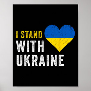 Póster Me mantengo con Ucrania Detengan a Putin Detengan