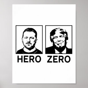 Póster Me mantengo con Ucrania Héroe Ucraniano Zero Zelen