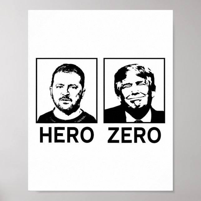 Póster Me mantengo con Ucrania Héroe Ucraniano Zero Zelen (Frente)
