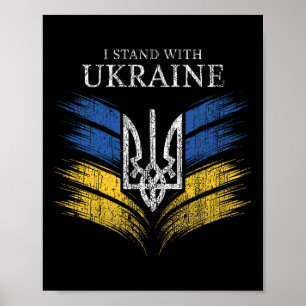 Póster Me Mantengo Con Ucrania Muestra Apoyo Con Este Ucr