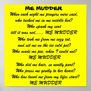 Póster ME MUDDER poster poema