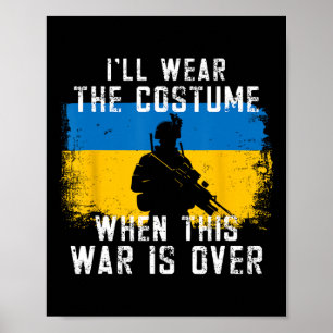 Póster Me pondré este disfraz Zelensky cita Ucrania Supp