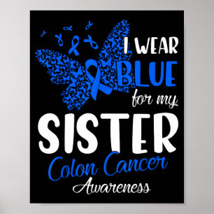 Póster Me pongo azul para la conciencia del cáncer de col