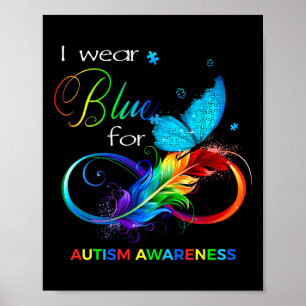 Póster Me Pongo Azul Por Autismo Mes De Conciencia Hombre
