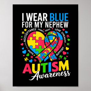 Póster Me Pongo Azul Por La Conciencia Del Autismo De Mi