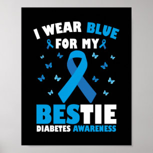 Póster Me Pongo Azul Por Mi Conciencia Sobre La Diabetes