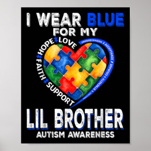 Póster Me Pongo Azul Por Mi Hermano Lil Concienciación So
