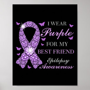 Póster Me pongo morado por la conciencia de la epilepsia