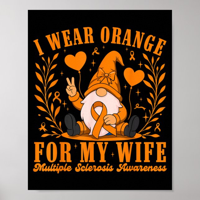 Póster Me pongo naranja por la esclerosis múltiple de mi  (Frente)