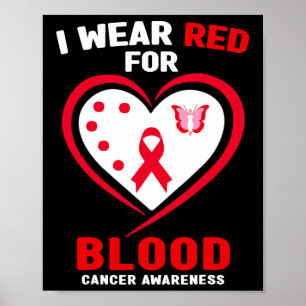 Póster Me pongo rojo para la conciencia del cáncer de san