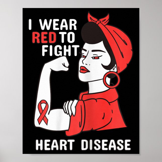 Póster Me Pongo Rojo Para Luchar Contra La Enfermedad Del (Frente)
