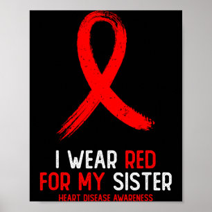 Póster Me pongo rojo por la conciencia de la enfermedad d