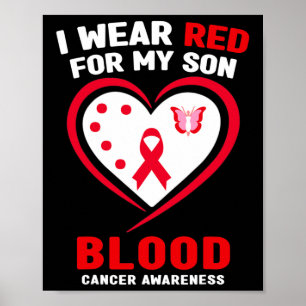 Póster Me pongo rojo por la conciencia del cáncer de sang