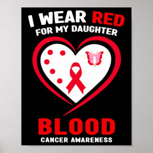 Póster Me pongo rojo por la conciencia del cáncer de sang