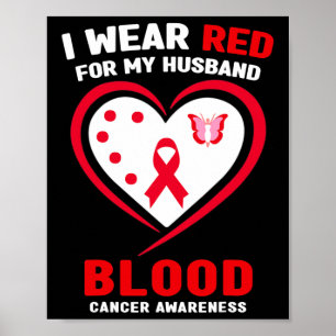 Póster Me pongo rojo por la conciencia del cáncer de sang