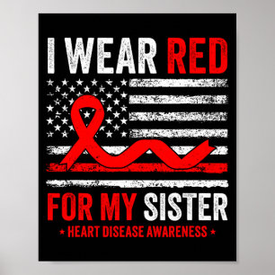 Póster Me pongo rojo por mi hermana conciencia de la enfe