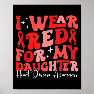 Póster Me pongo rojo por mi hija Retro Chd Conciencia Cor