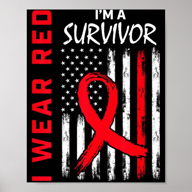 Póster Me pongo rojo soy un superviviente conciencia de l (Frente)
