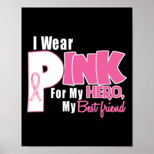 Póster Me pongo rosa por la conciencia del cáncer de mama