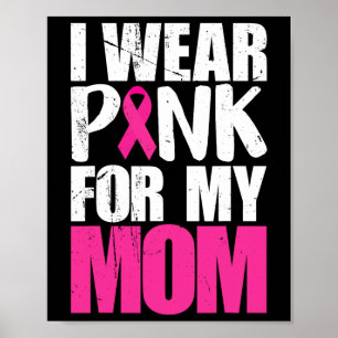 Póster Me pongo rosa por la conciencia del cáncer de mama
