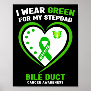 Póster Me Pongo Verde Por Conciencia De Cáncer De Bicicle