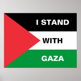 Póster Me quedo con el texto de la bandera de Palestina d
