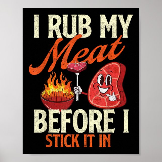Póster Me Rapeo La Carne Antes De Ponerla En - Pitmaster  (Frente)