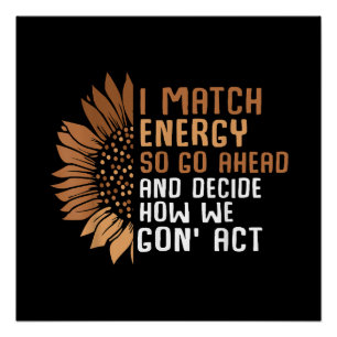 Póster Me Relaciono Energía Empoderamiento Afroamericano