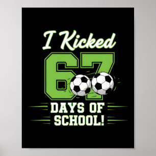Póster Me salté 67 días de colegio Chicos fútbol infantil