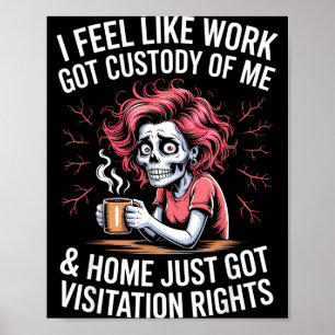 Póster Me siento como si el trabajo hubiera obtenido la c
