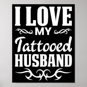 Póster Me tatúo marido con tinta tatuaje