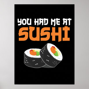 Póster Me Tenías En Sushi - Amantes Del Sushi