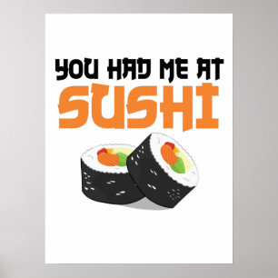 Póster Me Tenías En Sushi - Amantes Del Sushi