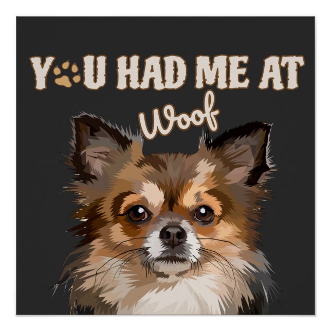 Póster Me Tenías En Woof | Perros Pomerania (Anverso)