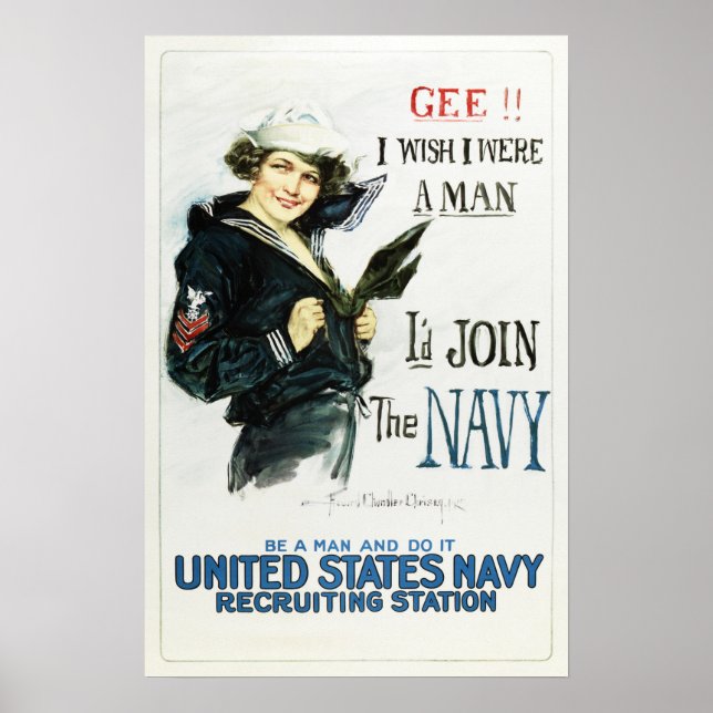 Póster ME UNIRÍA A LA NAVY Howard Chandler (Frente)