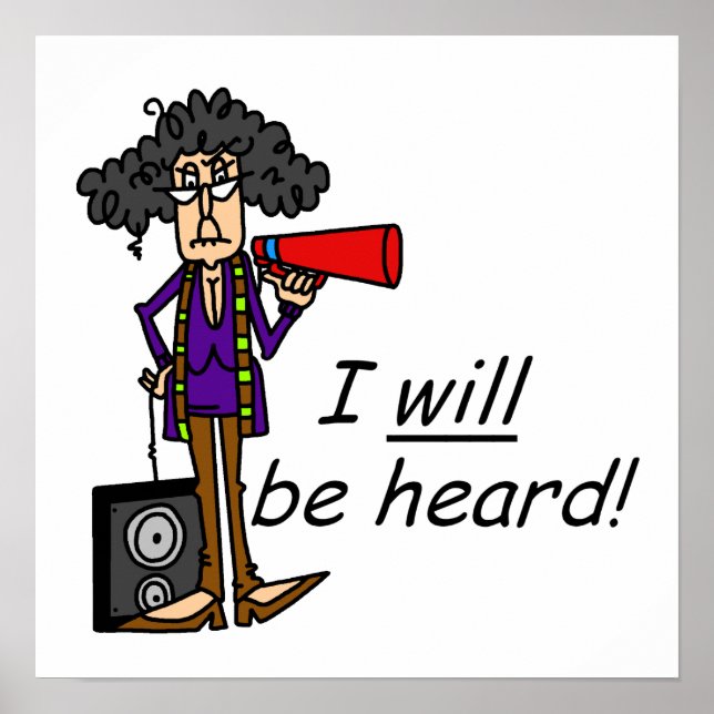 Póster Me van a oír. (Frente)