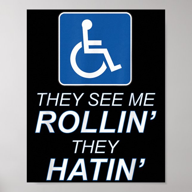 Póster Me Ven Rollin - Odian _ Divertidas Sillas De Rueda (Frente)