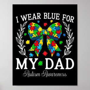 Póster Me Visto de Azul Por Mi Papá Lazo Coquette Familia