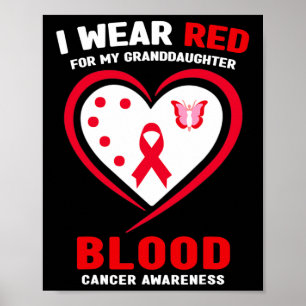 Póster Me Visto de Rojo Para Concientizar sobre el Cáncer