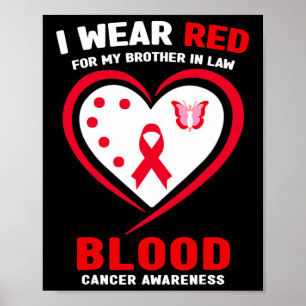 Póster Me Visto de Rojo Por Conciencia del Cáncer de Sang