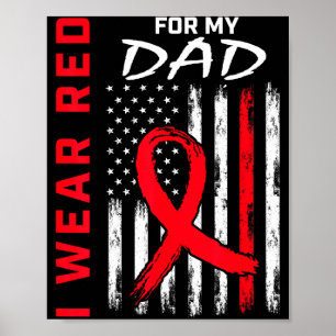 Póster Me Visto de Rojo Por Mi Papá Conciencia de la Enfe