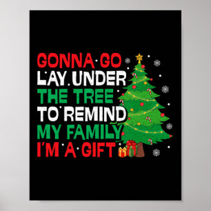 Póster Me Voy a Acostar Debajo del Árbol Divertida Navida