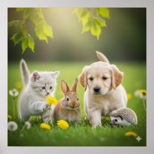 Póster Meadow Fur Babies